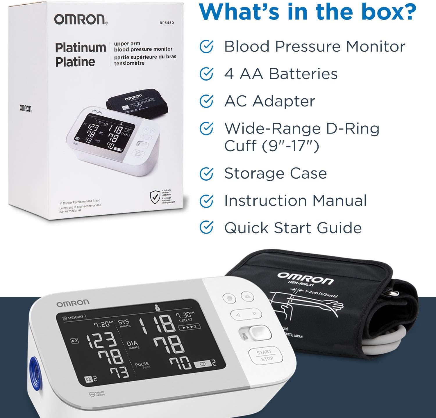 OMRON Platinum Blood Pressure Monitor with Free 6-month Premium Mobile App Trial, Upper Arm Cuff, Digital Bluetooth Blood Pressure Machine, Stores Up To 200 Readings for Two Users (100 readings each) - Image 6